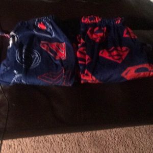 2 pair of Superman and Justice League Pajama Pant